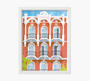 Fachada Creu Coberta 040 b, Barcelona, Art Print