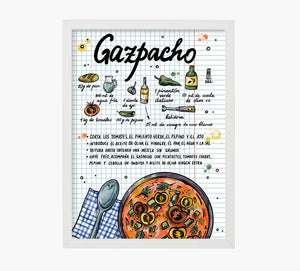 Receta Gazpacho Art Print