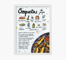 Cargar imagen en el visor de la galería, Receta Croquetas Art Print