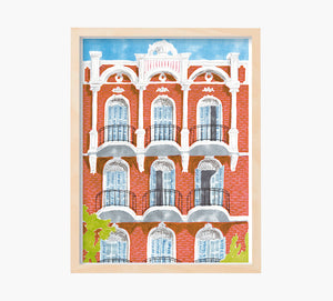 Fachada Creu Coberta 040 b, Barcelona, Art Print