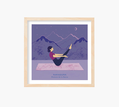 Yoga Navasana Art Print