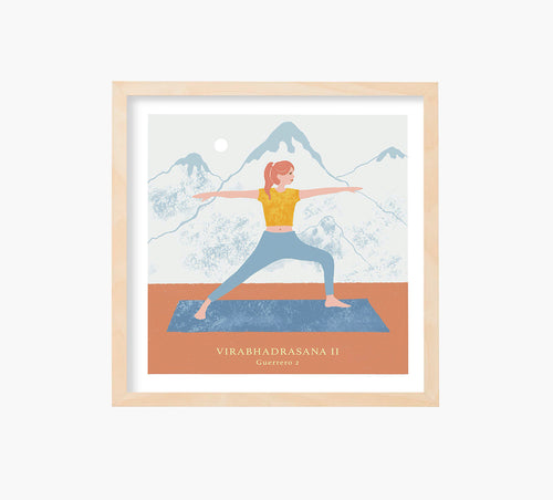 Yoga Virabhadrasana 2 Art Print