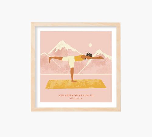 Yoga Virabhadrasana 3 Art Print