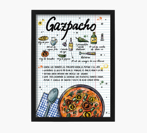 Receta Gazpacho Art Print