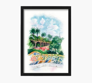 Parc Güell Vista Art Print