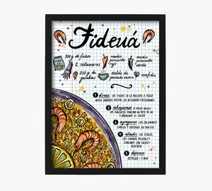 Receta Fideuá Art Print