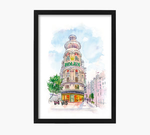 Edificio Grassy, Madrid, Art Print