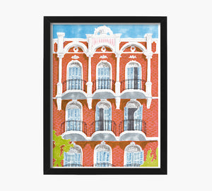 Fachada Creu Coberta 040 b, Barcelona, Art Print