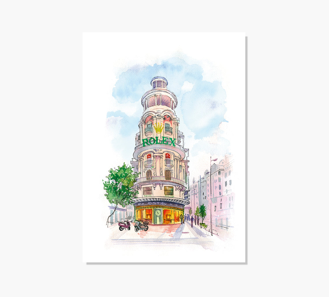 Edificio Grassy, Madrid, Art Print