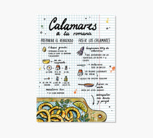 Cargar imagen en el visor de la galería, Receta Calamares a la Romana Art Print