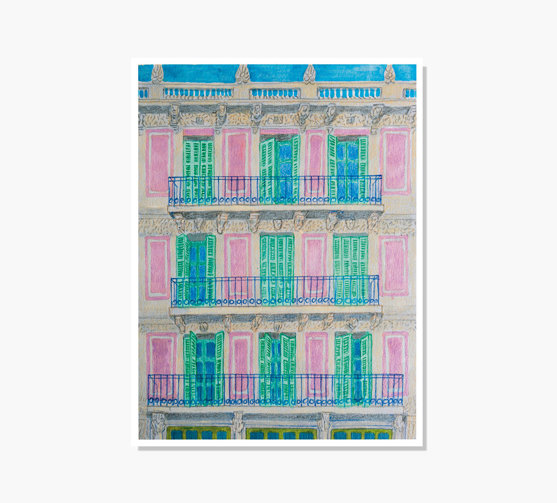 Fachada de Barcelona Art Print