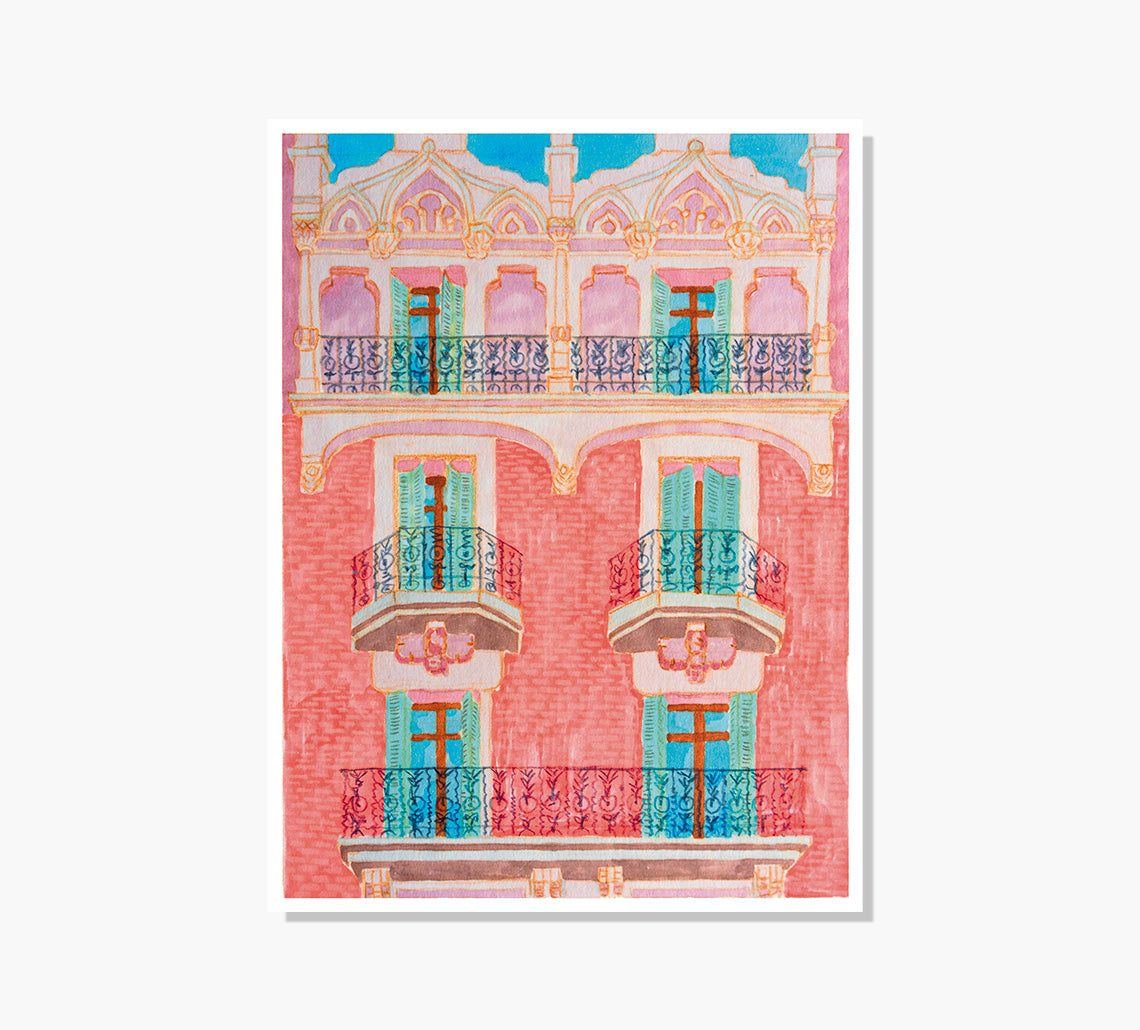 Fachada Aribau 061b Art Print