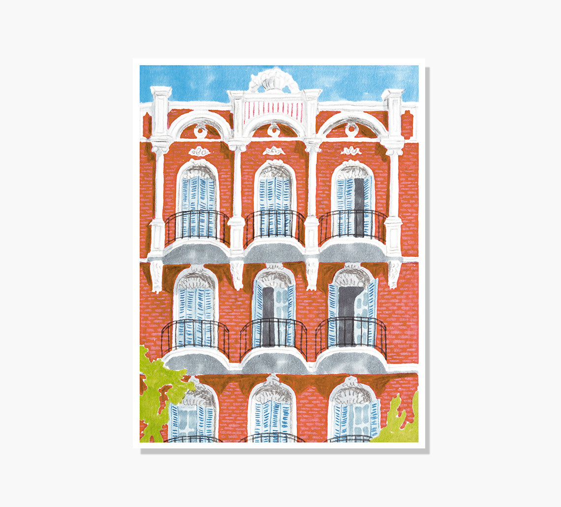 Fachada Creu Coberta 040 b, Barcelona, Art Print