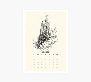 CALENDARIO MONOCROMO 2025