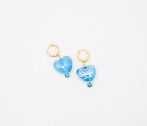 PENDIENTES CORAZÓN AZUL