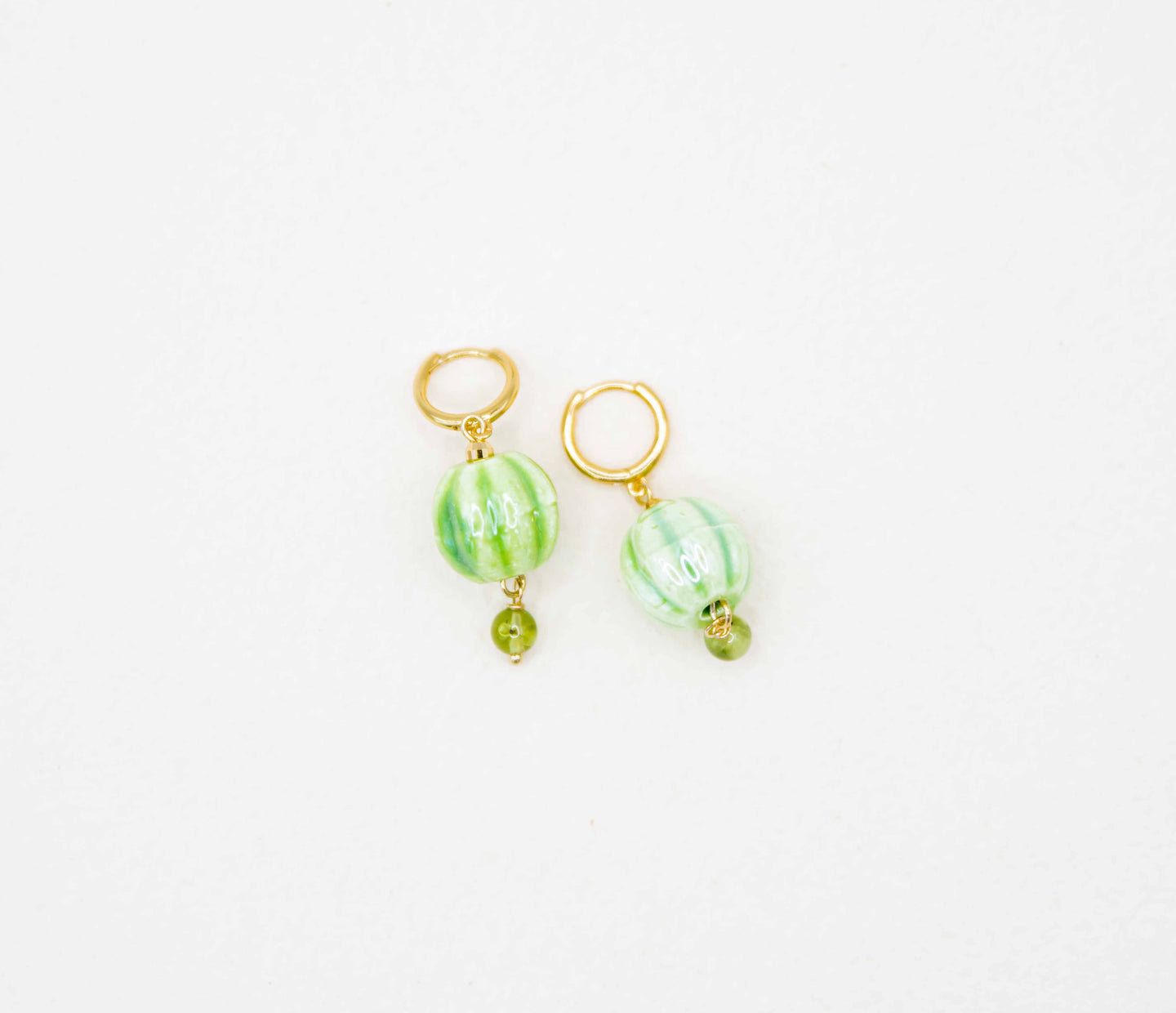 PENDIENTES CALABAZA VERDE