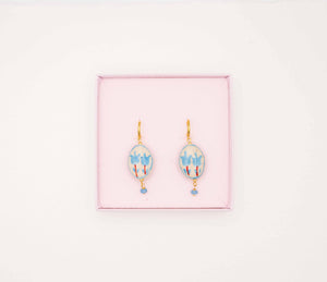 PENDIENTES TULIPÁN AZUL