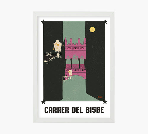 Carrer Del Bisbe, Barcelona, Art Print