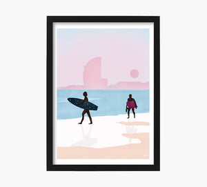 Playa de San Sebastian Art Print