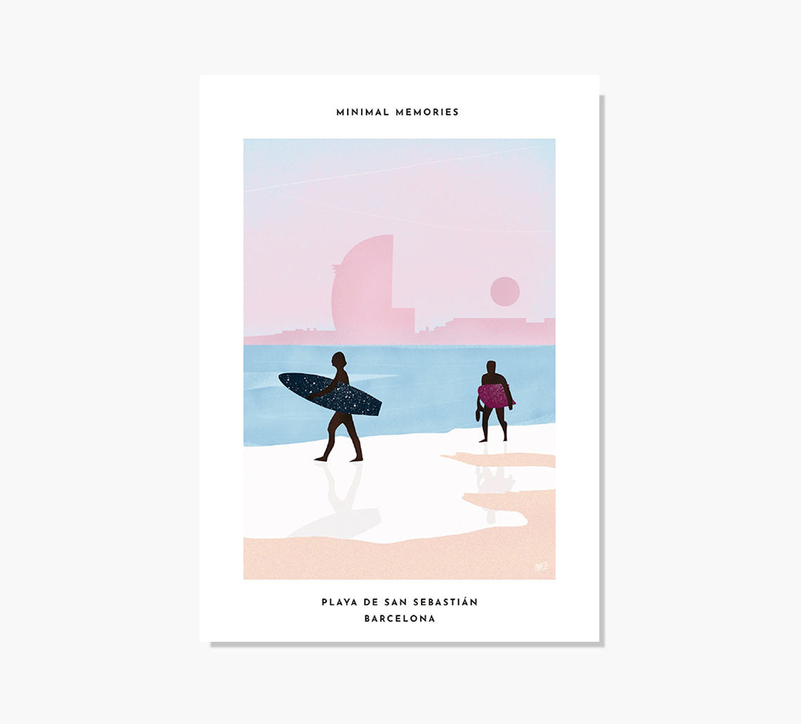 Playa de San Sebastian Art Print